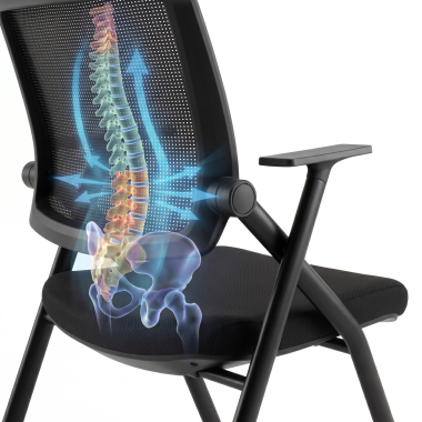 chair with writing tablet black 4 legs mesh fixed armrests 8