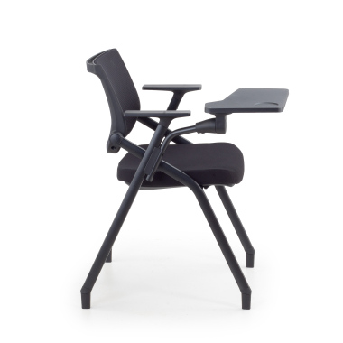 chair with writing tablet black with writing tablet mesh fixed armrests 4