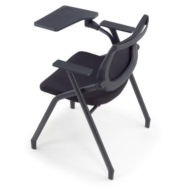 chair with writing tablet black with writing tablet mesh fixed armrests 14