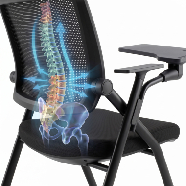 chair with writing tablet black with writing tablet mesh fixed armrests 9