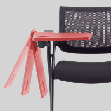 chair with writing tablet black with writing tablet mesh fixed armrests 6