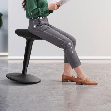 office stool black giro fabric no armrests 2