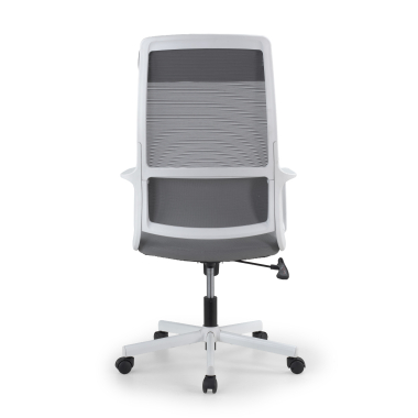 home office chair white grey venus mesh fixed armrests lumbar support headrest 14