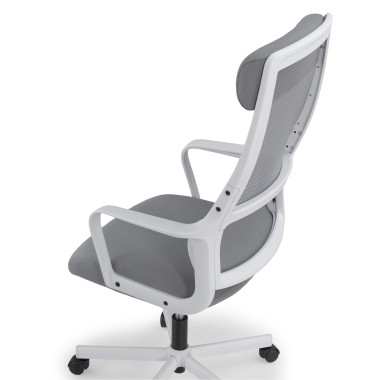 home office chair white grey venus mesh fixed armrests lumbar support headrest 13