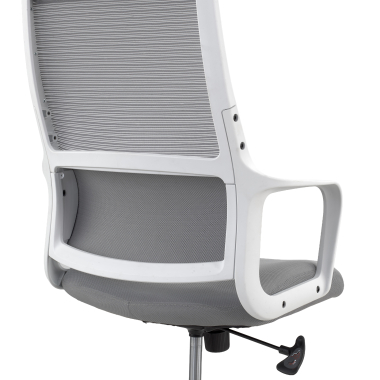 home office chair white grey venus mesh fixed armrests lumbar support headrest 5