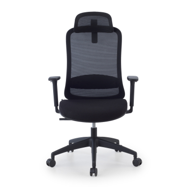 home office chair black task mesh 1d adjustable armrests lumbar support headrest 3