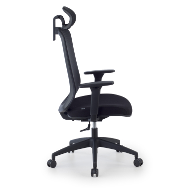 home office chair black task mesh 1d adjustable armrests lumbar support headrest 9