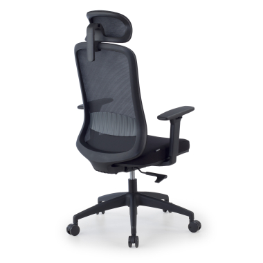 home office chair black task mesh 1d adjustable armrests lumbar support headrest 10