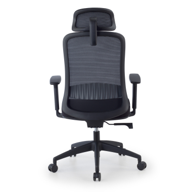 home office chair black task mesh 1d adjustable armrests lumbar support headrest 11