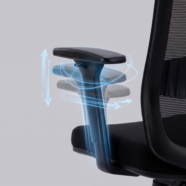 home office chair black task mesh 1d adjustable armrests lumbar support headrest 8