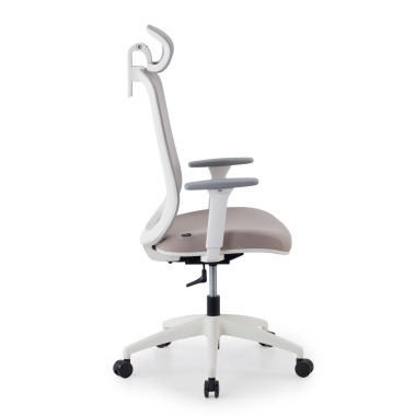 home office chair beige task mesh 1d adjustable armrests lumbar support headrest 4