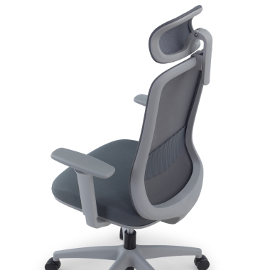 home office chair white grey task mesh 1d adjustable armrests lumbar support headrest 12