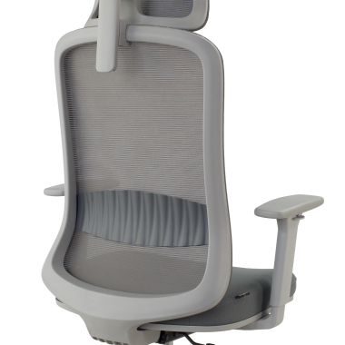 home office chair white grey task mesh 1d adjustable armrests lumbar support headrest 11