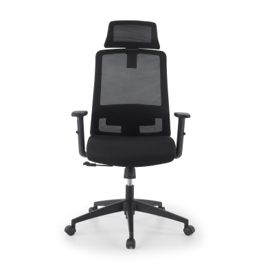 home office chair black aria mesh 1d adjustable armrests lumbar support headrest 3