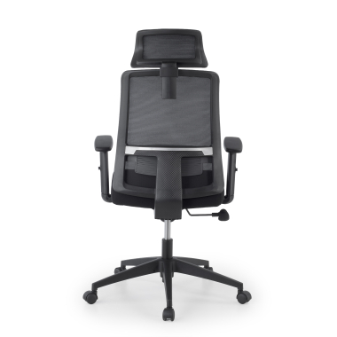 home office chair black aria mesh 1d adjustable armrests lumbar support headrest 6
