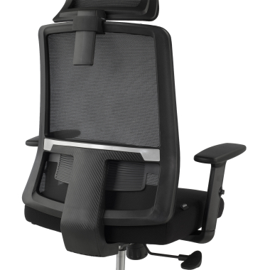 home office chair black aria mesh 1d adjustable armrests lumbar support headrest 5