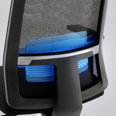 home office chair black aria mesh 1d adjustable armrests lumbar support headrest 10