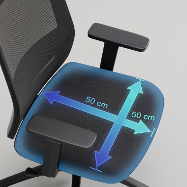home office chair black aria mesh 1d adjustable armrests lumbar support headrest 11