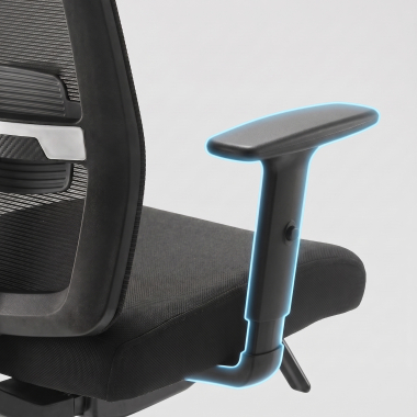 home office chair black aria mesh 1d adjustable armrests lumbar support headrest 9