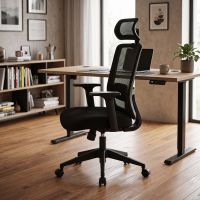 Office Chair with Headrest and Lumbar Support Aria