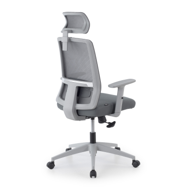 home office chair white grey aria mesh 1d adjustable armrests lumbar support headrest 13