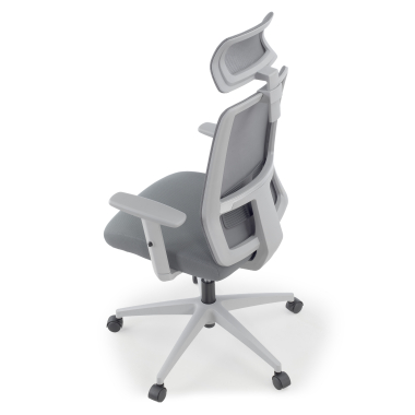 home office chair white grey aria mesh 1d adjustable armrests lumbar support headrest 14
