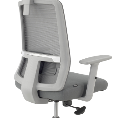 home office chair white grey aria mesh 1d adjustable armrests lumbar support headrest 4