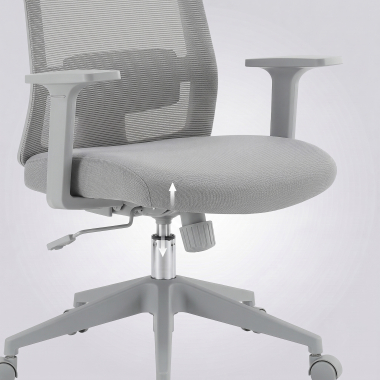 home office chair white grey aria mesh 1d adjustable armrests lumbar support headrest 16