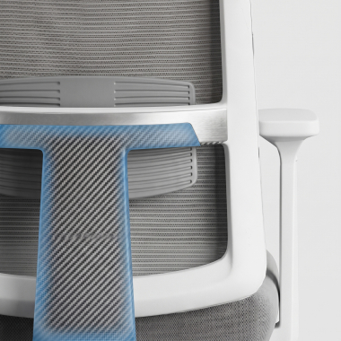 home office chair white grey aria mesh 1d adjustable armrests lumbar support headrest 6