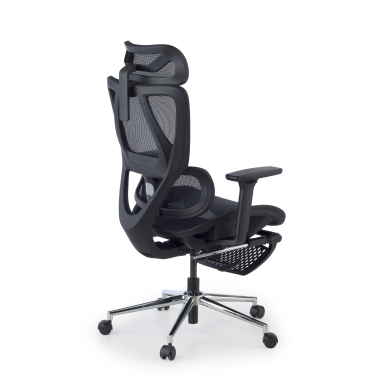 office chair black sion mesh movable armrests headrest extendable footrest 13