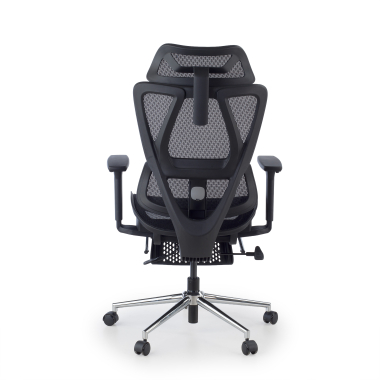 office chair black sion mesh movable armrests headrest extendable footrest 5