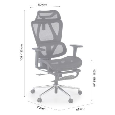 office chair black sion mesh movable armrests headrest extendable footrest 17