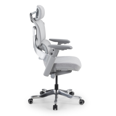 ergonomic chair white grey zenpro aluminum ergonomic chair mesh 4d adjustable armrests double lumbar support headrest 4