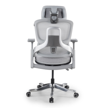 ergonomic chair white grey zenpro aluminum ergonomic chair mesh 4d adjustable armrests double lumbar support headrest 16
