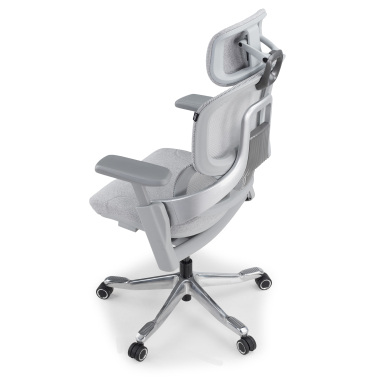 ergonomic chair white grey zenpro aluminum ergonomic chair mesh 4d adjustable armrests double lumbar support headrest 17