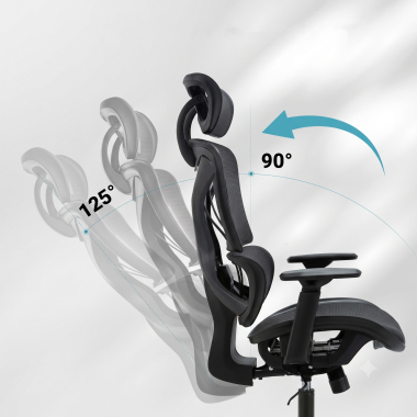 ergonomic chair black velstrom mesh 3d adjustable armrests double lumbar support headrest 4