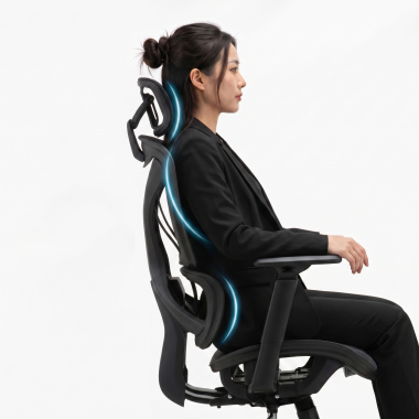 ergonomic chair black velstrom mesh 3d adjustable armrests double lumbar support headrest 10