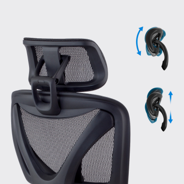 ergonomic chair black velstrom mesh 3d adjustable armrests double lumbar support headrest 12
