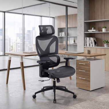 ergonomic chair black velstrom mesh 3d adjustable armrests double lumbar support headrest 16