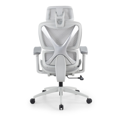 ergonomic chair white grey velstrom mesh 3d adjustable armrests double lumbar support headrest 7