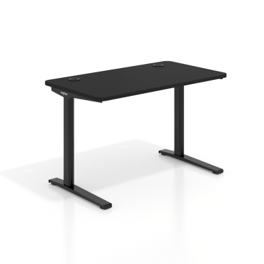 office desk black pure black white frame 1