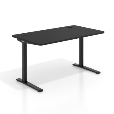 office desk black pure black white frame 1