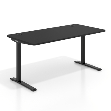 office desk black pure black white frame 1