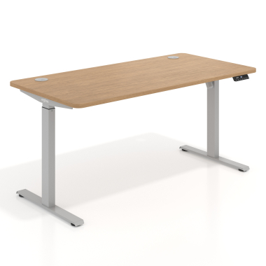 height adjustable desk aluminio red oak erghos go 1