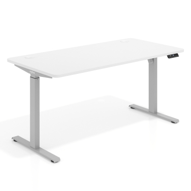 height adjustable desk aluminio warm white erghos go 1