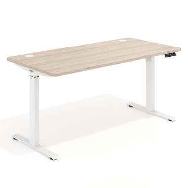 height adjustable desk white flax oak erghos go 1