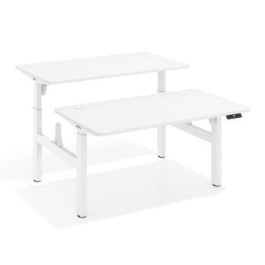 height adjustable desk white warm white erghos go 1