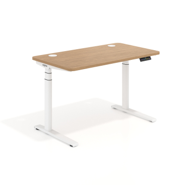 height adjustable desk white red oak erghos icon 1