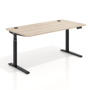 height adjustable desk black flax oak erghos icon 1