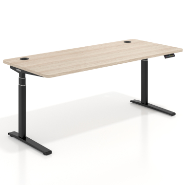 height adjustable desk black flax oak erghos icon 1